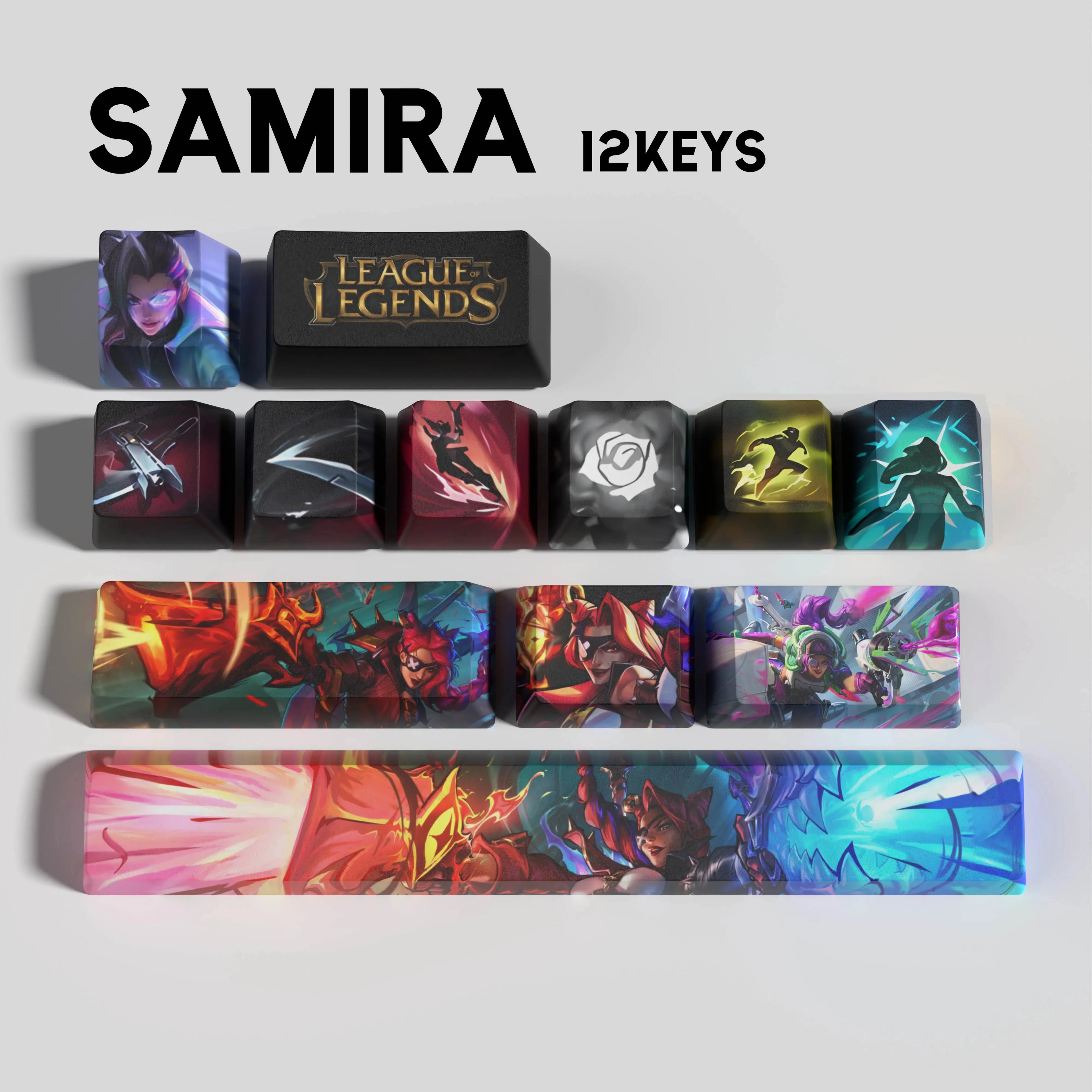SPECIAL EDITION LEAGUE OF LEGENDS SAMIRA 12 KEYCAPS