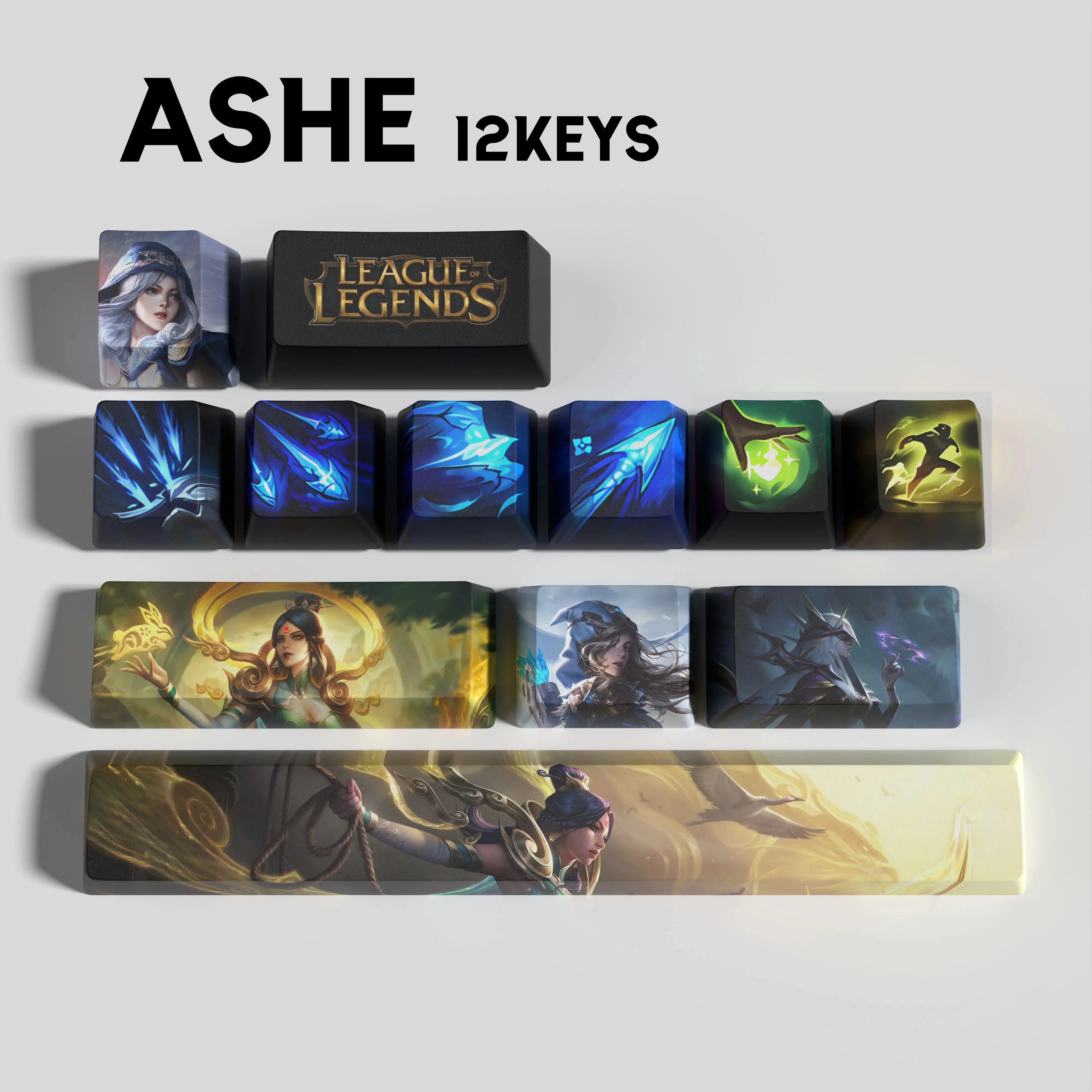 SPECIAL EDITION LEAGUE OF LEGENDS ASHE 12 KEYCAPS