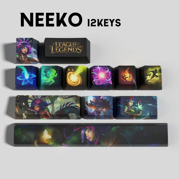 SPECIAL EDITION LEAGUE OF LEGENDS NEEKO 12 KEYCAPS