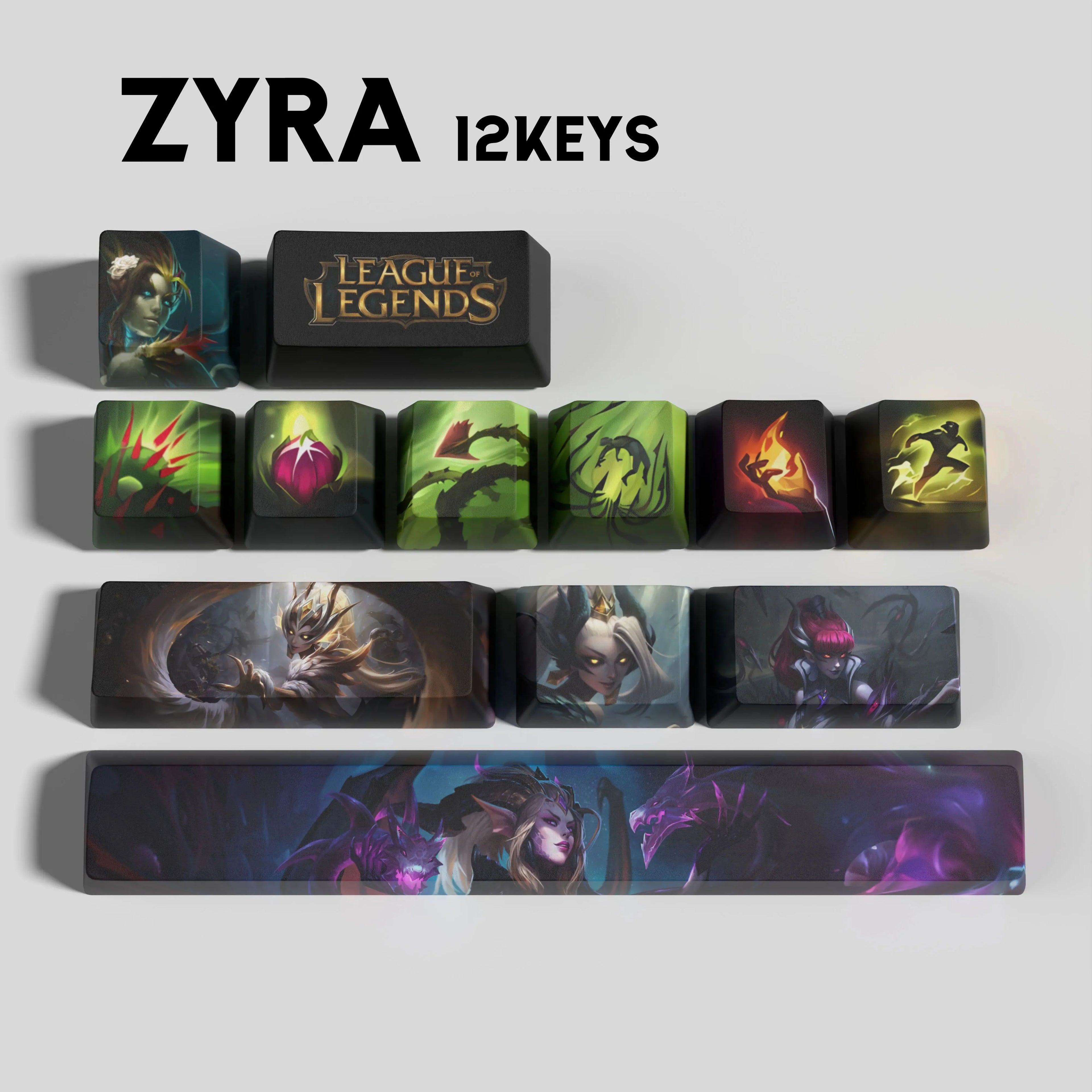 SPECIAL EDITION LEAGUE OF LEGENDS ZYRA 12 KEYCAPS