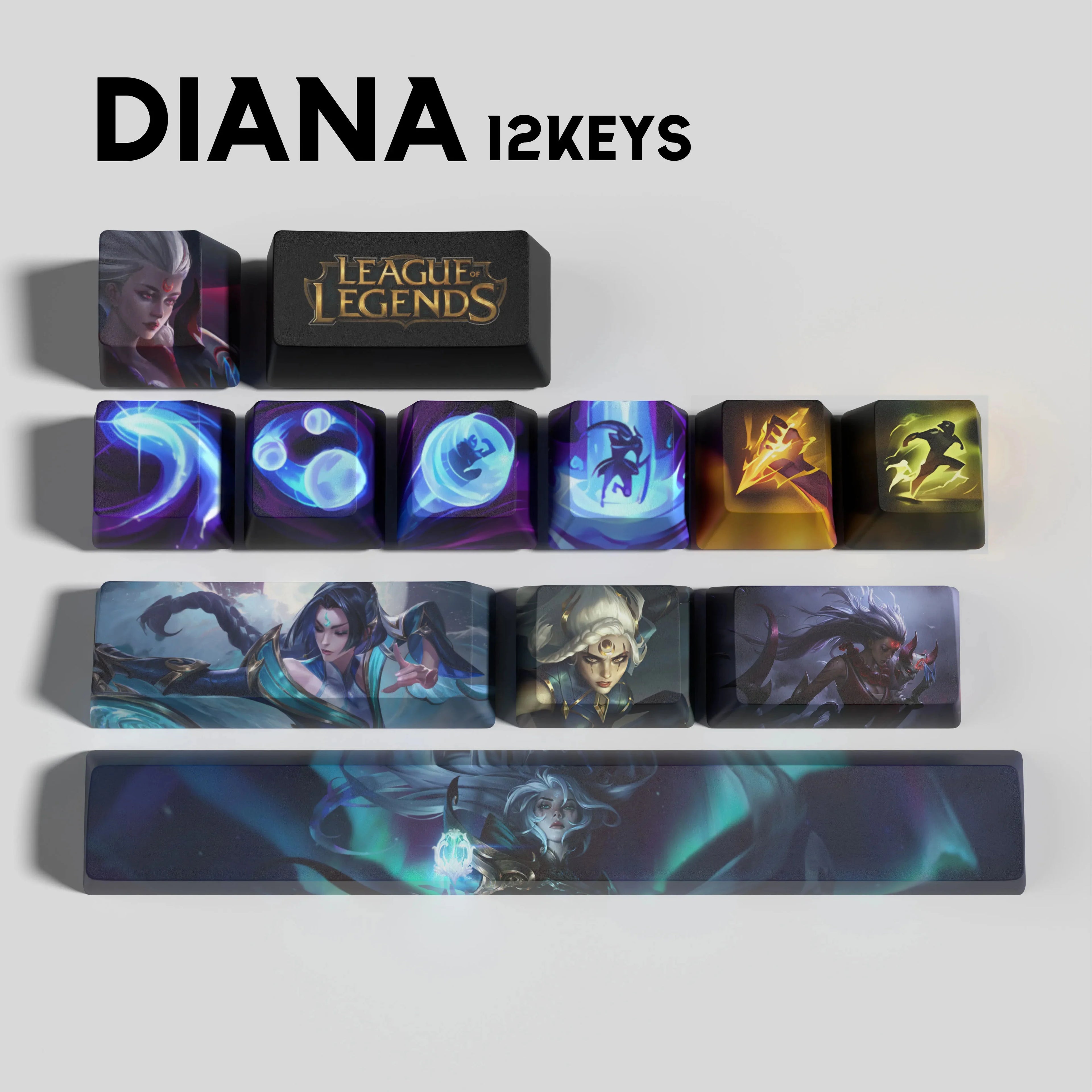 SPECIAL EDITION LEAGUE OF LEGENDS DIANA 12 KEYCAPS