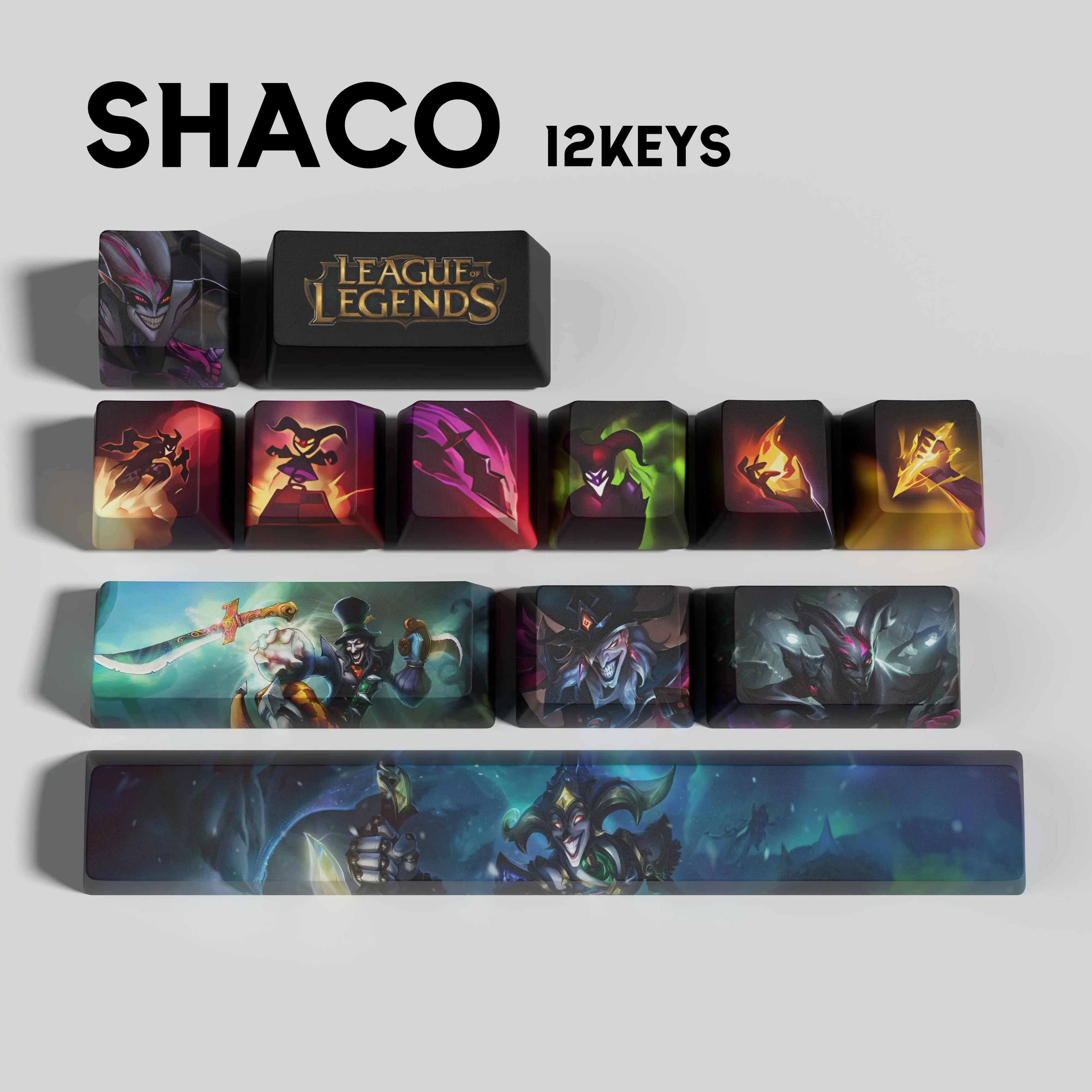 SPECIAL EDITION LEAGUE OF LEGENDS SHACO 12 KEYCAPS