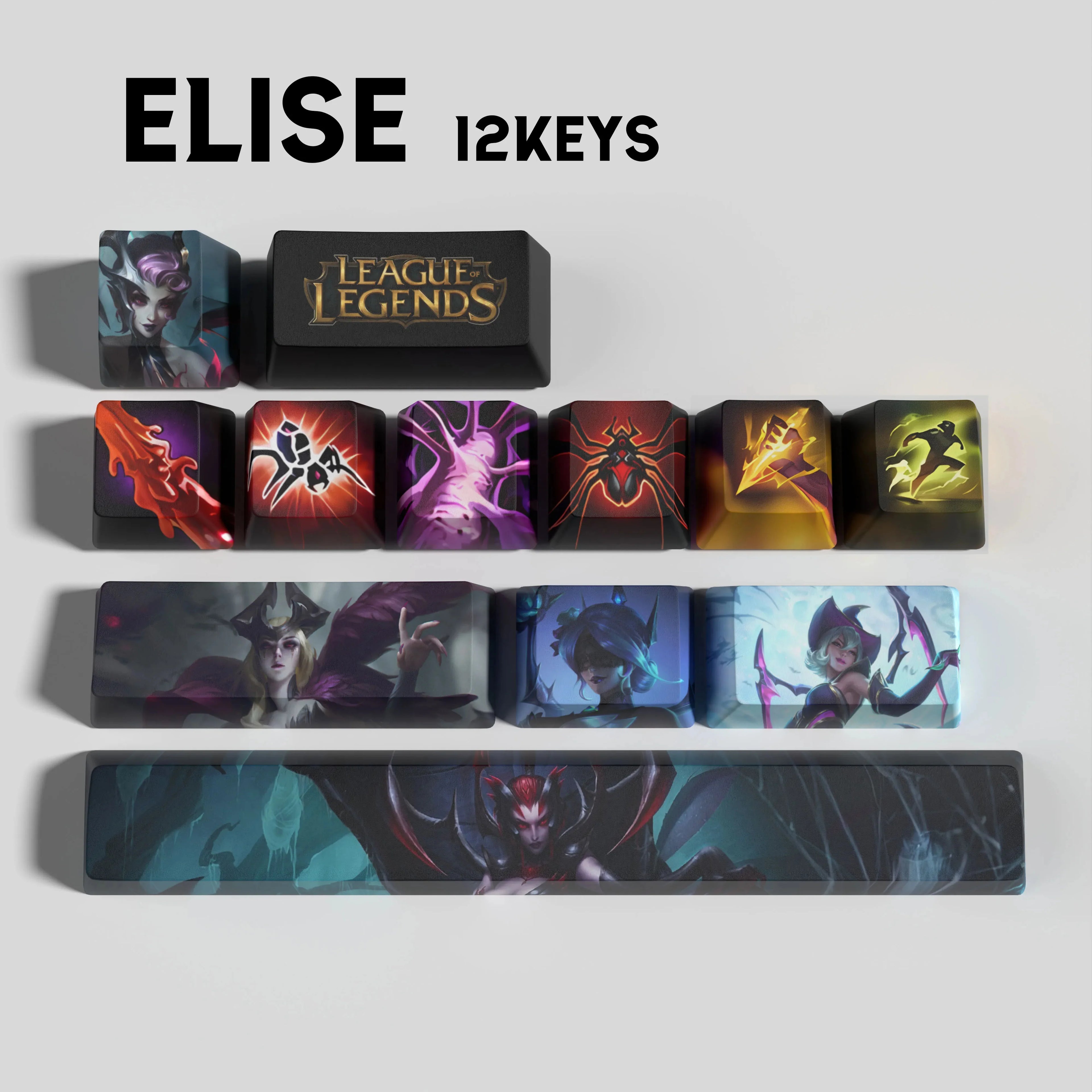 SPECIAL EDITION LEAGUE OF LEGENDS ELISE 12 KEYCAPS