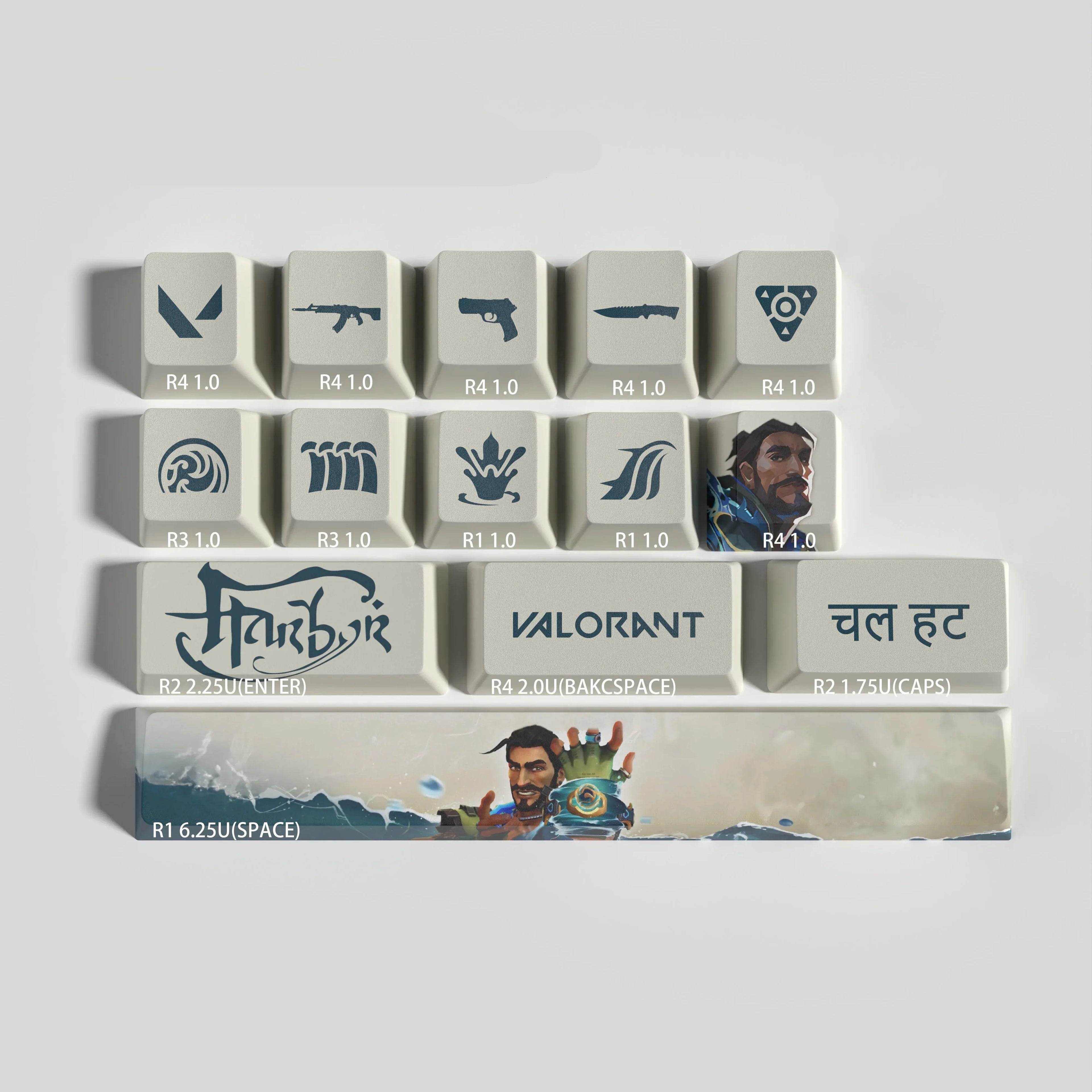 VALORANT DESIGNT HARBOR 14 KEYCAPS