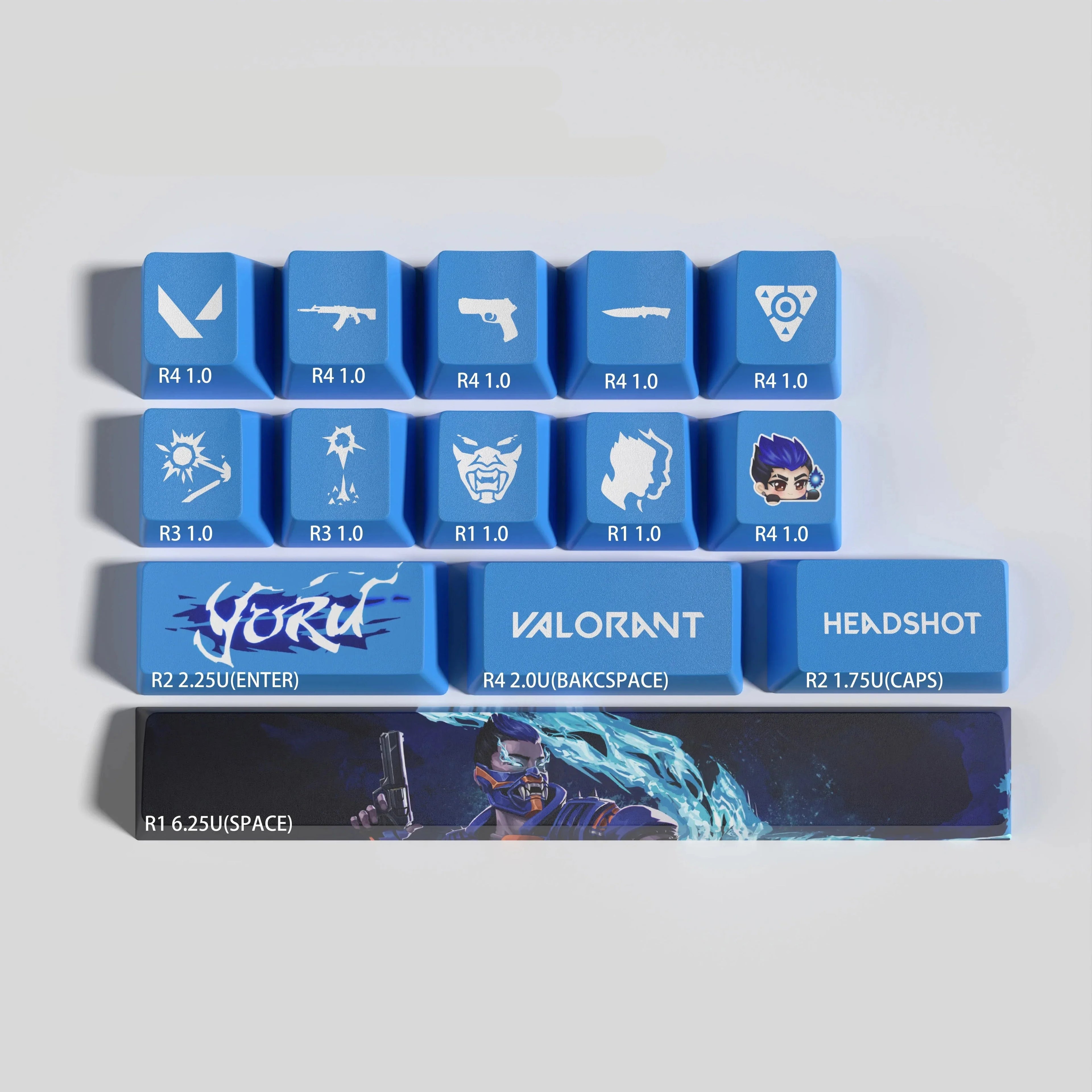 VALORANT DESIGNT YORU 14 KEYCAPS