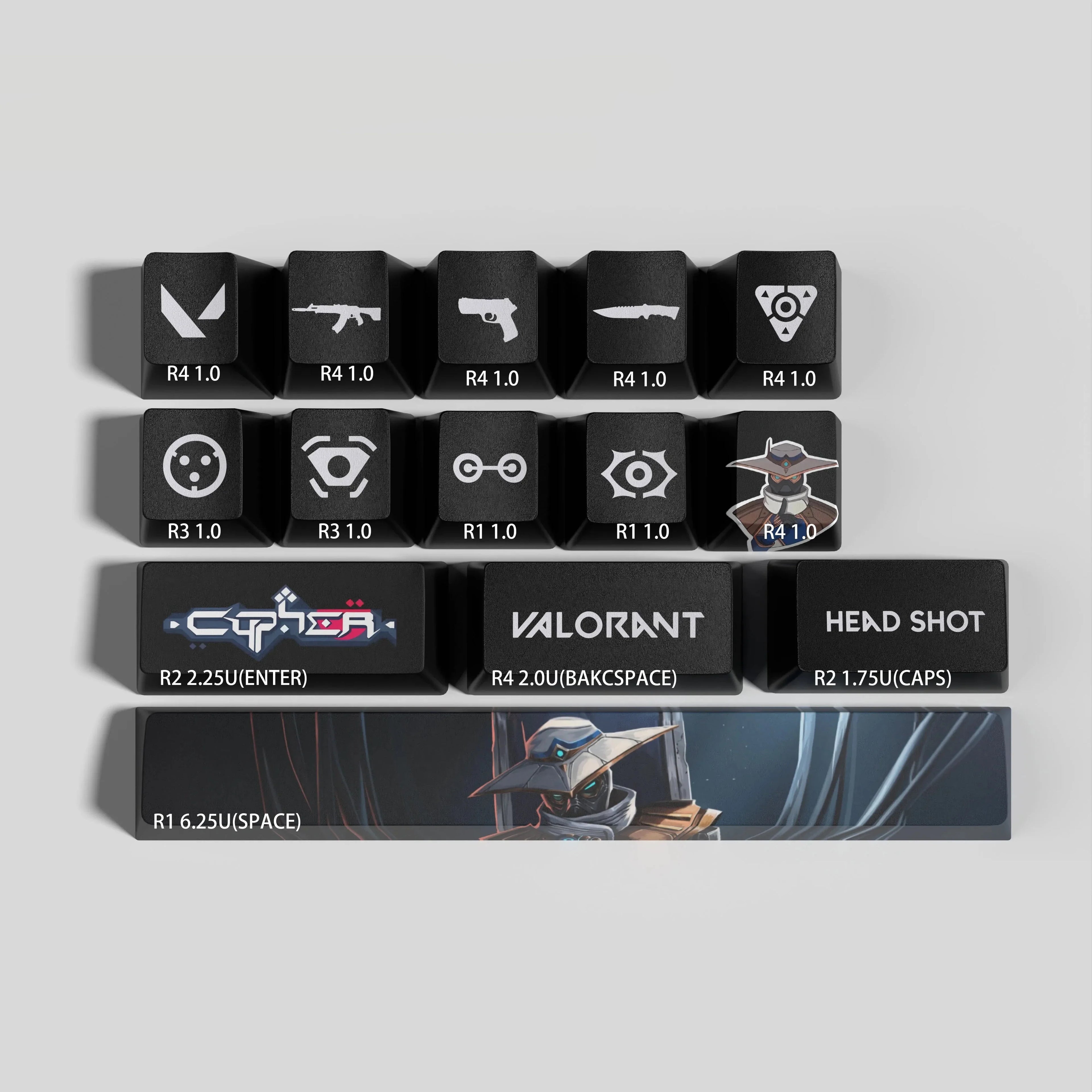VALORANT DESIGN CYPHER 14 KEYCAPS