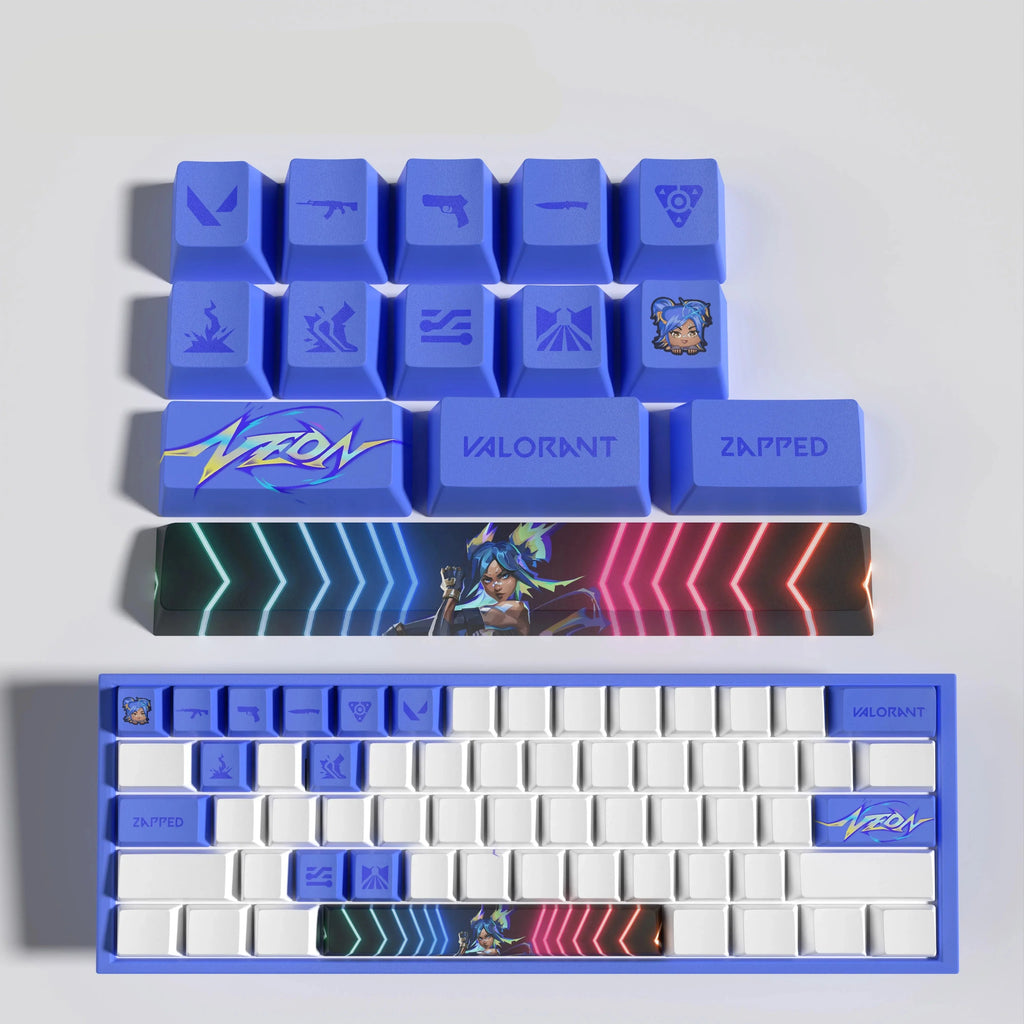 VALORANT DESIGNT NEON 14 KEYCAPS
