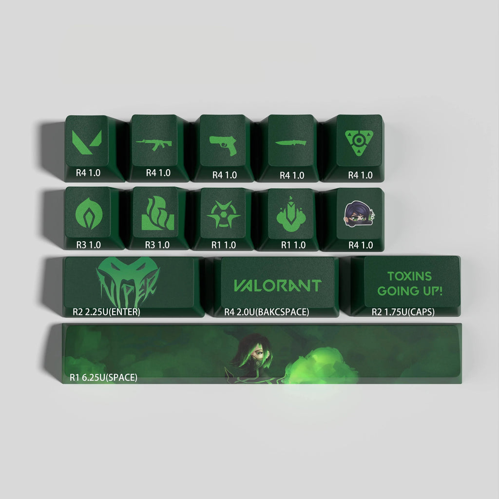 VALORANT DESIGN VIPER 14 KEYCAPS