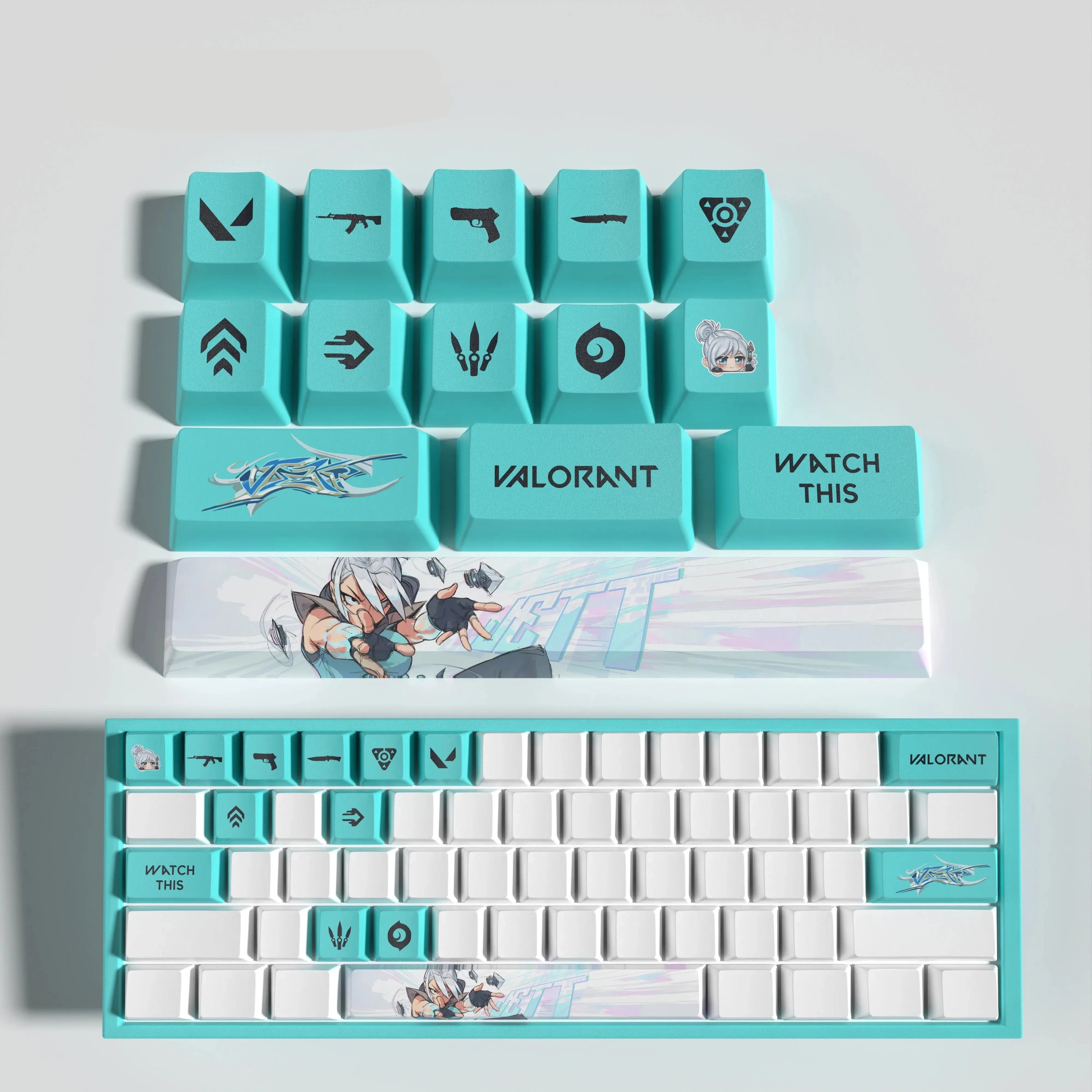 VALORANT DESING JETT 14 KEYCAPS