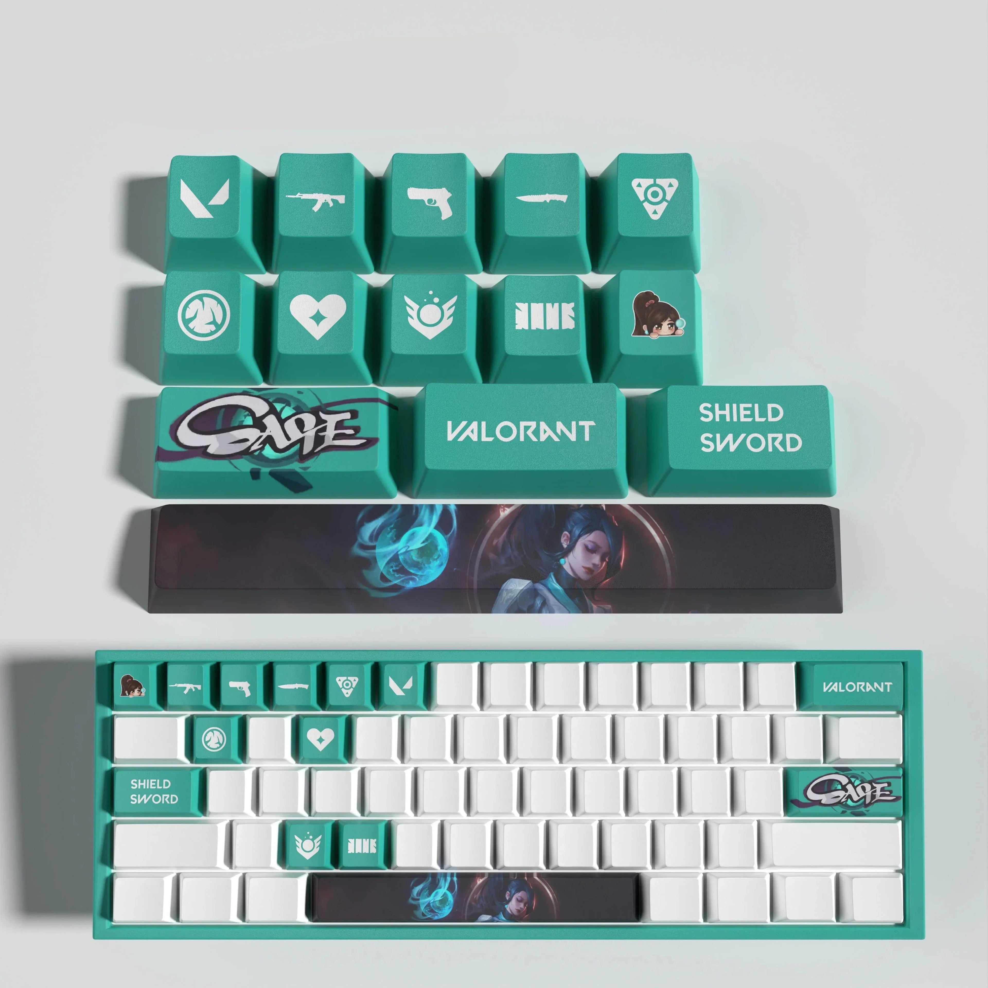VALORANT DESIGNT SAGE 14 KEYCAPS