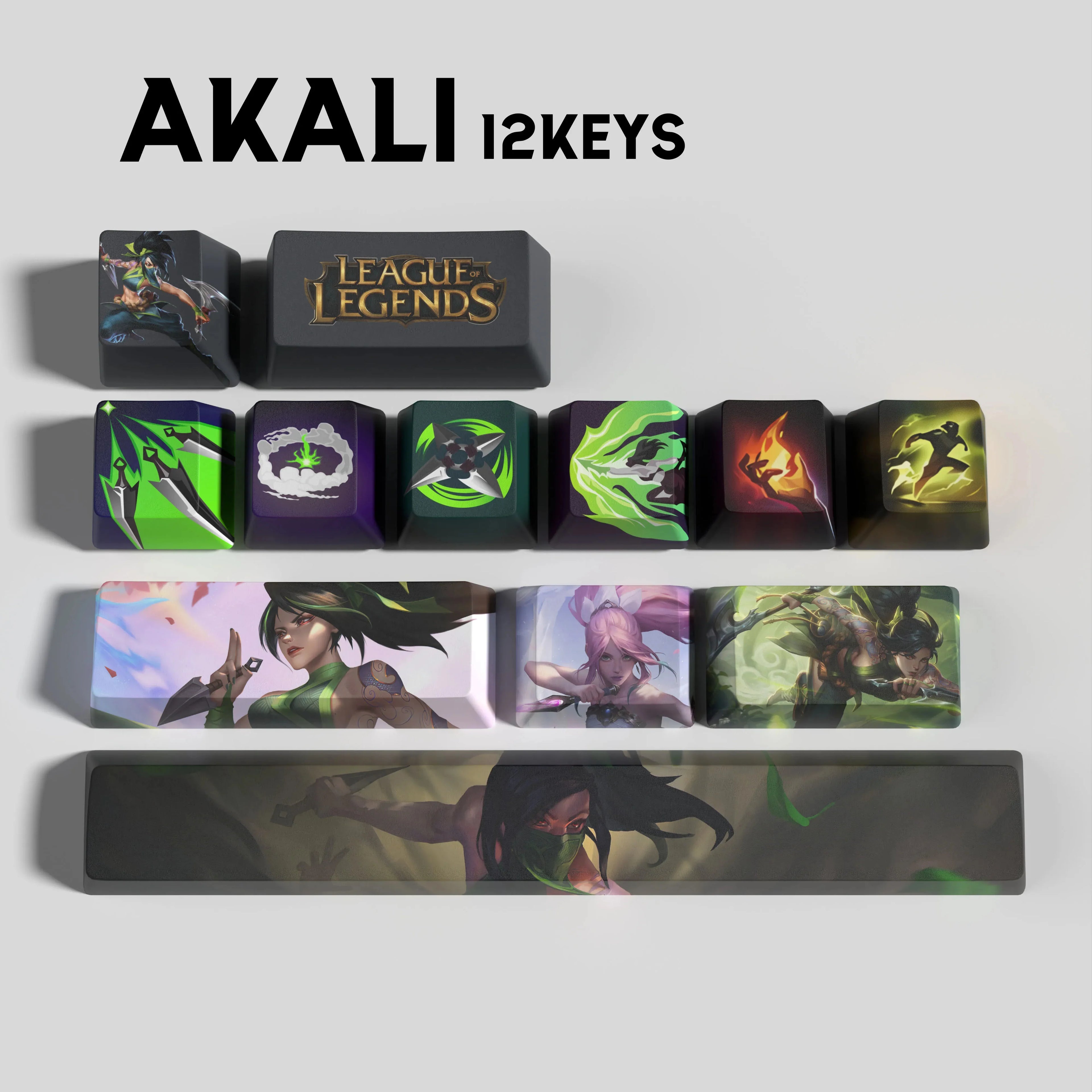SPECIAL EDITION LEAGUE OF LEGENDS AKALI 12 KEYCAPS