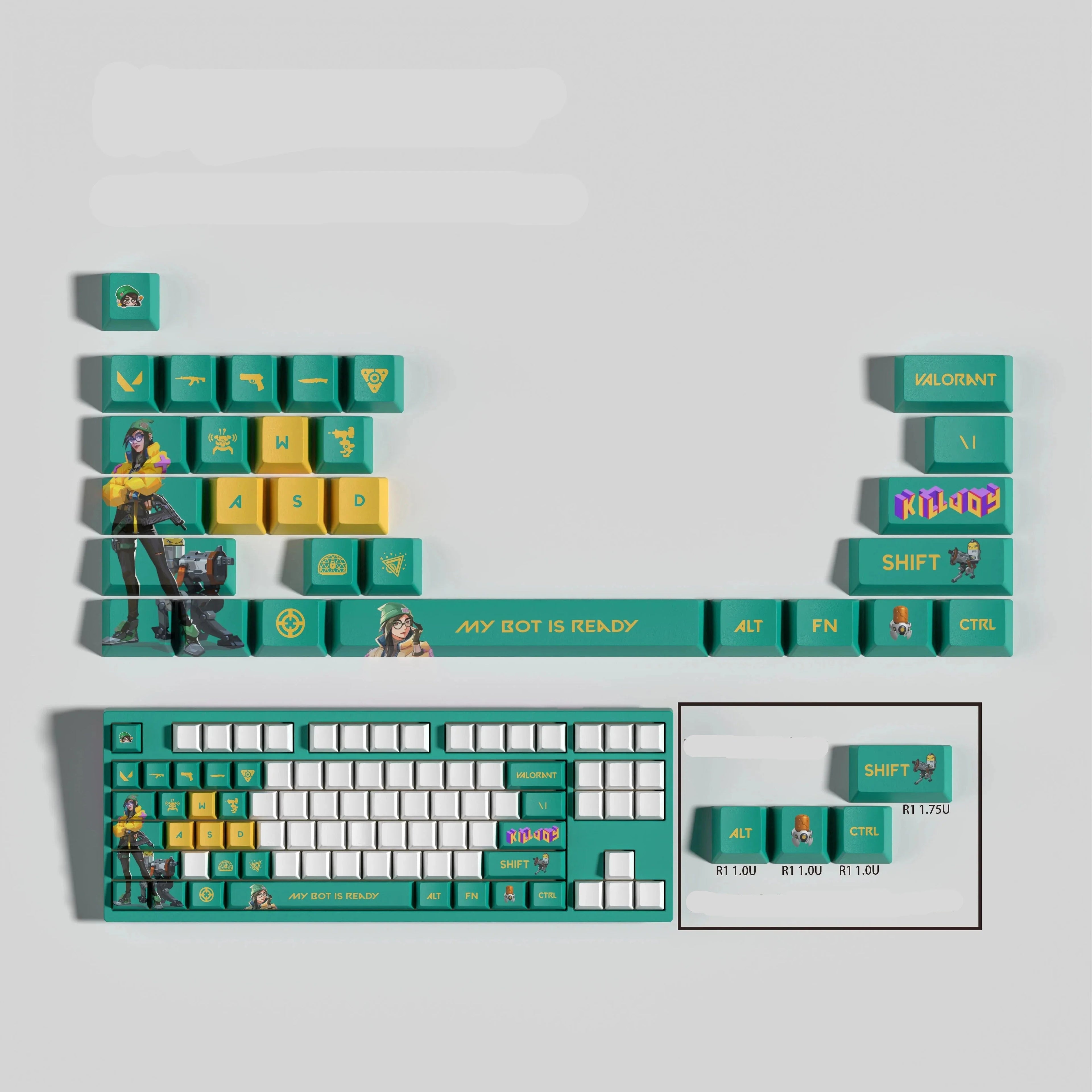 VALORANT DESIGN KILLJOY 29 KEYCAPS