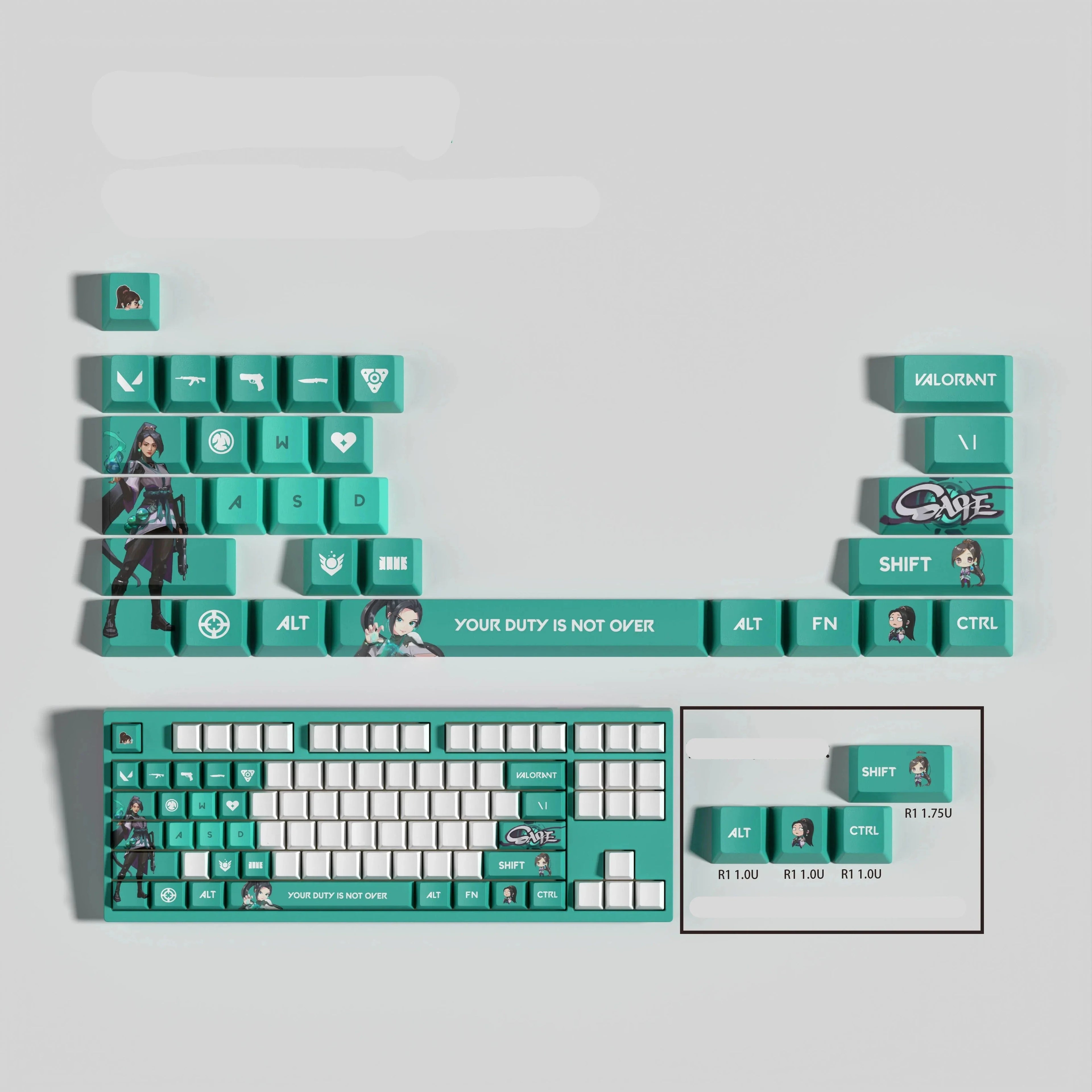 VALORANT DESIGN SAGE 29 KEYCAPS