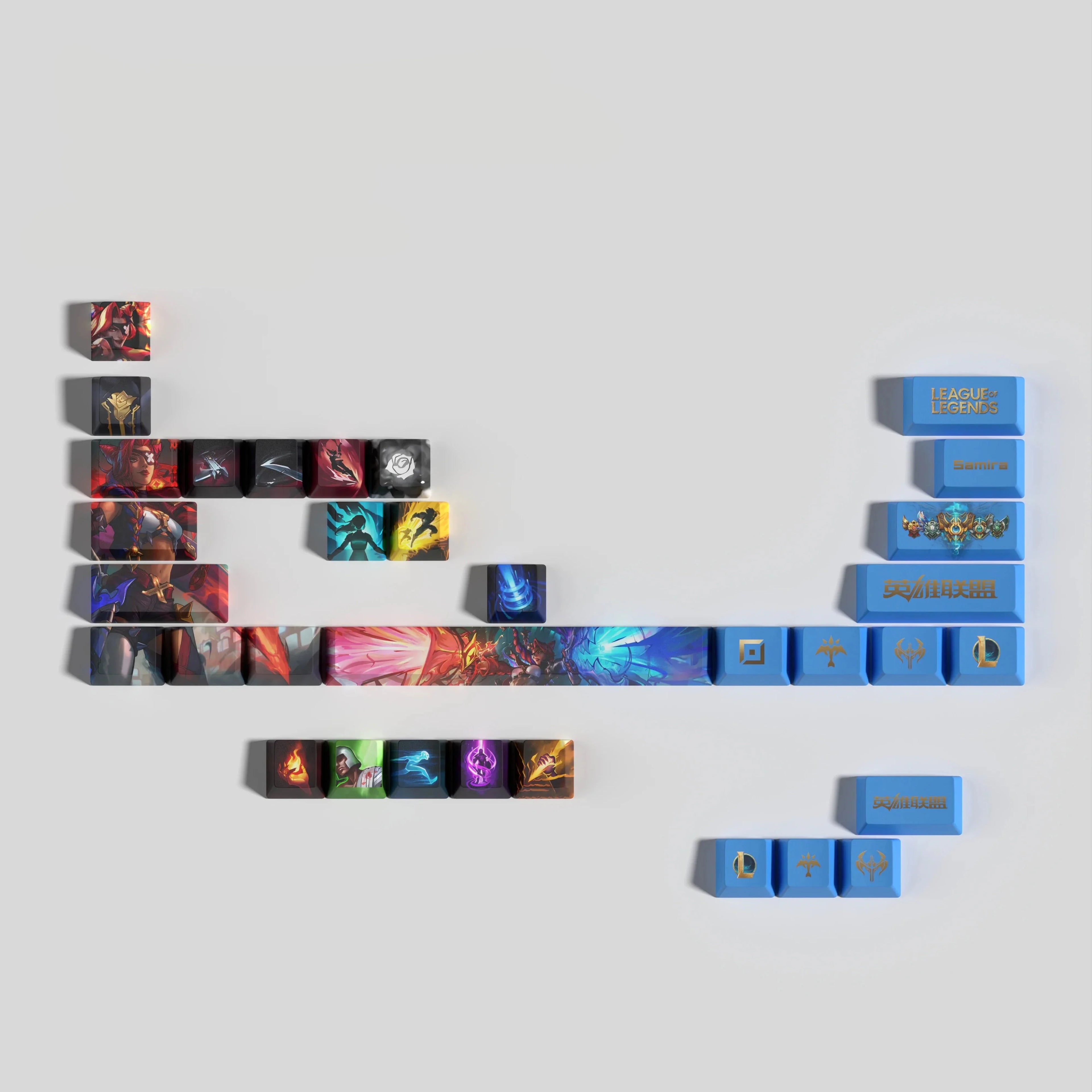 LEAGUE OF LEGENDS DESIGN SAMIRA 33 KEYCAPS