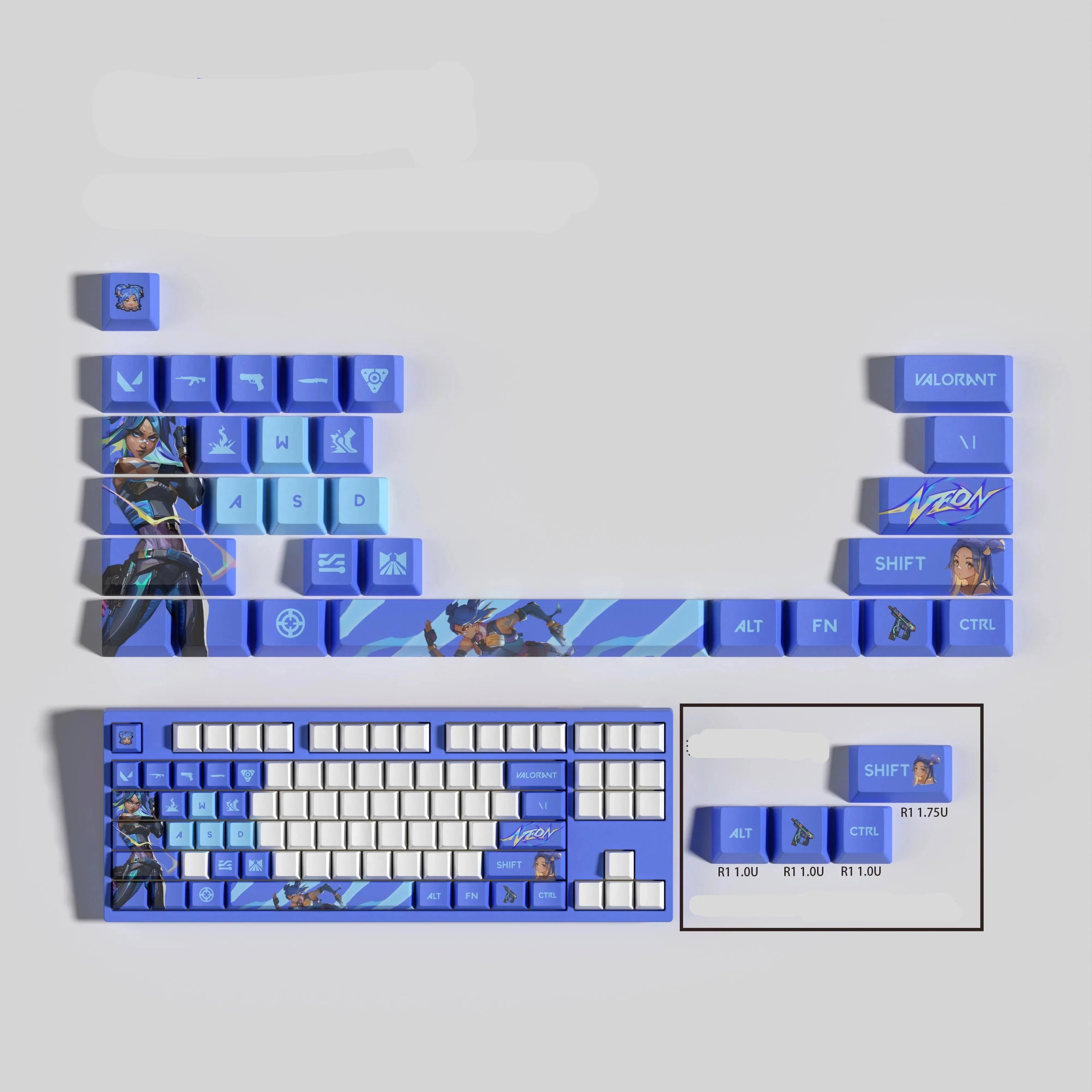 VALORANT DESIGN NEON 29 KEYCAPS