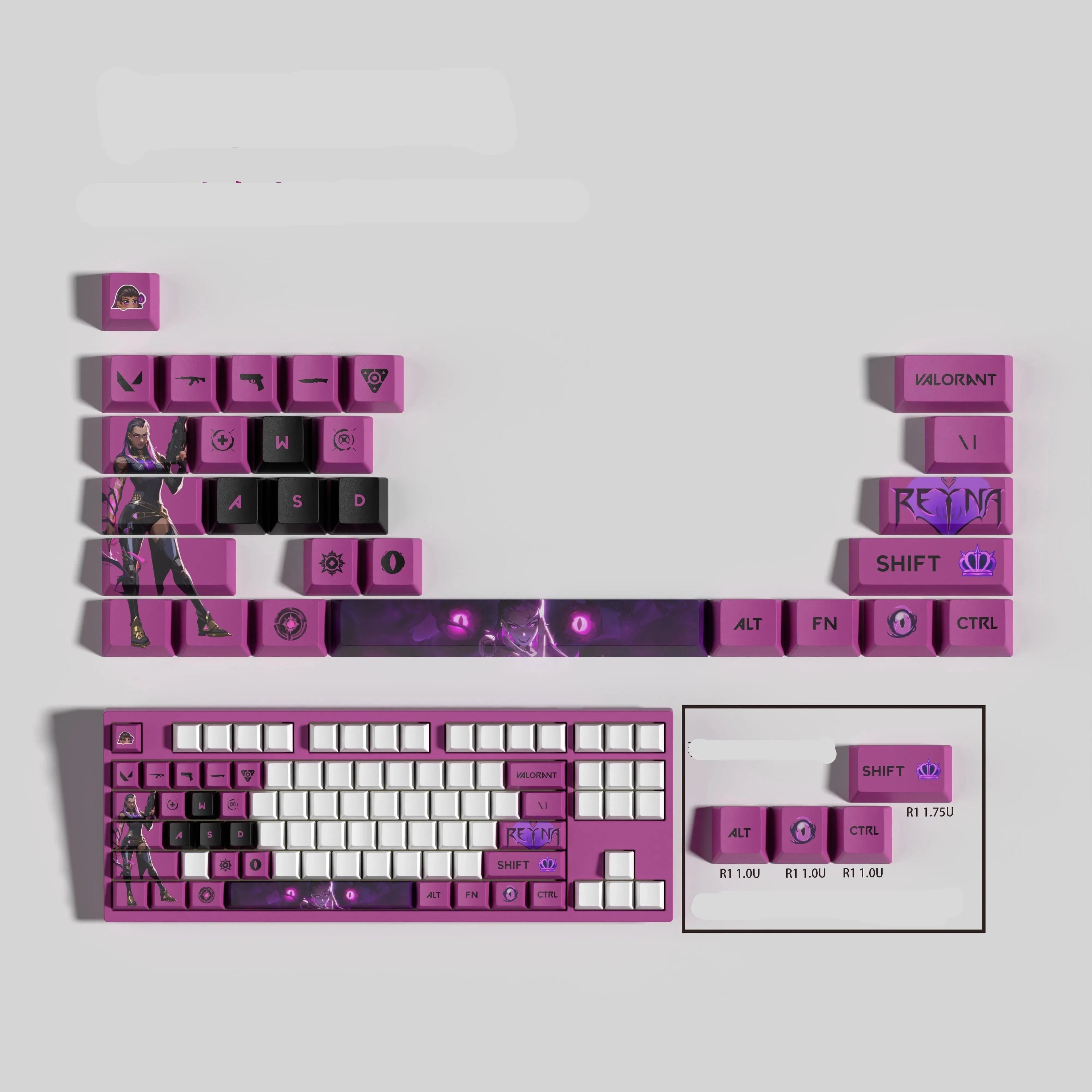VALORANT DESIGN REYNA 29 KEYCAPS