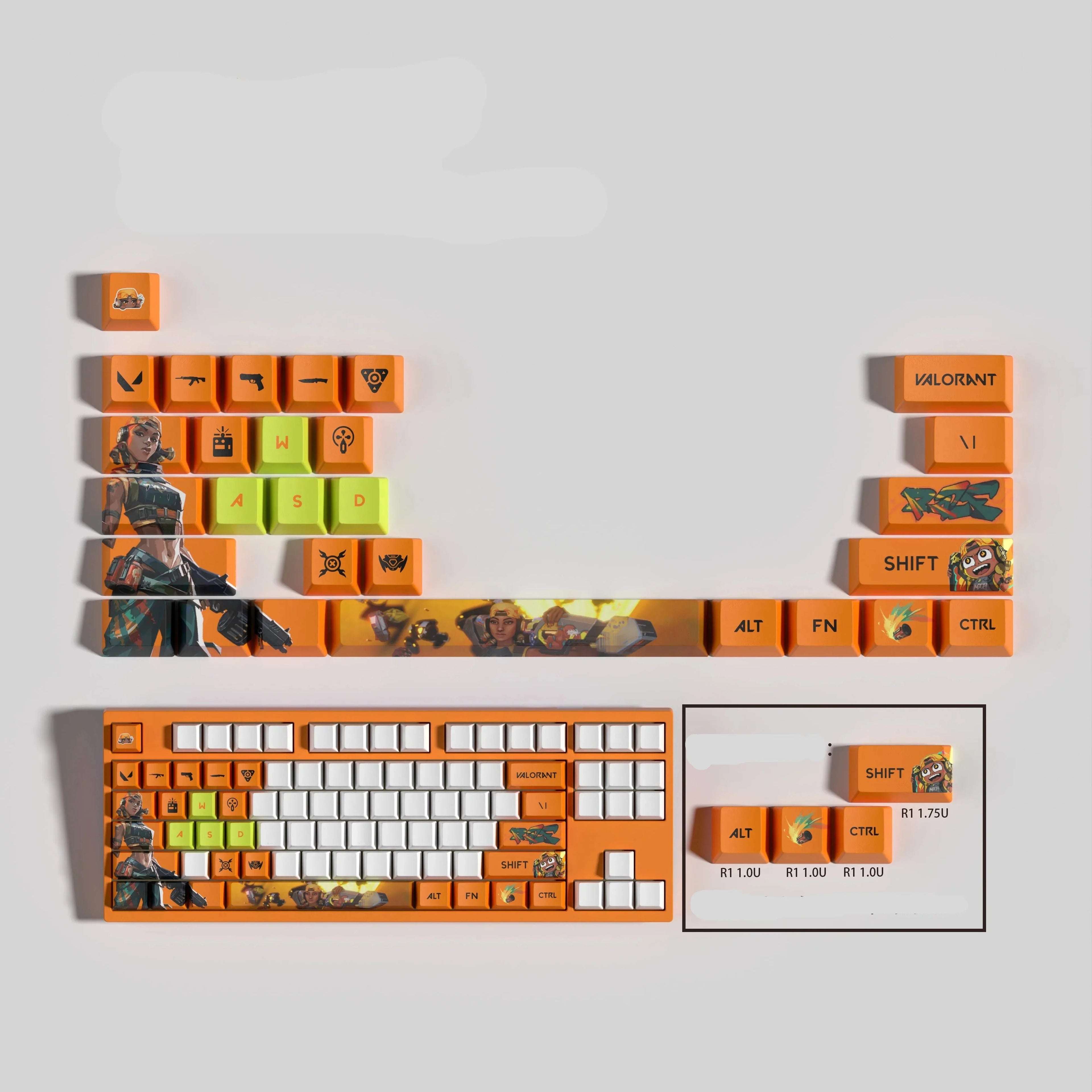 VALORANT DESIGN RAZE 29 KEYCAPS