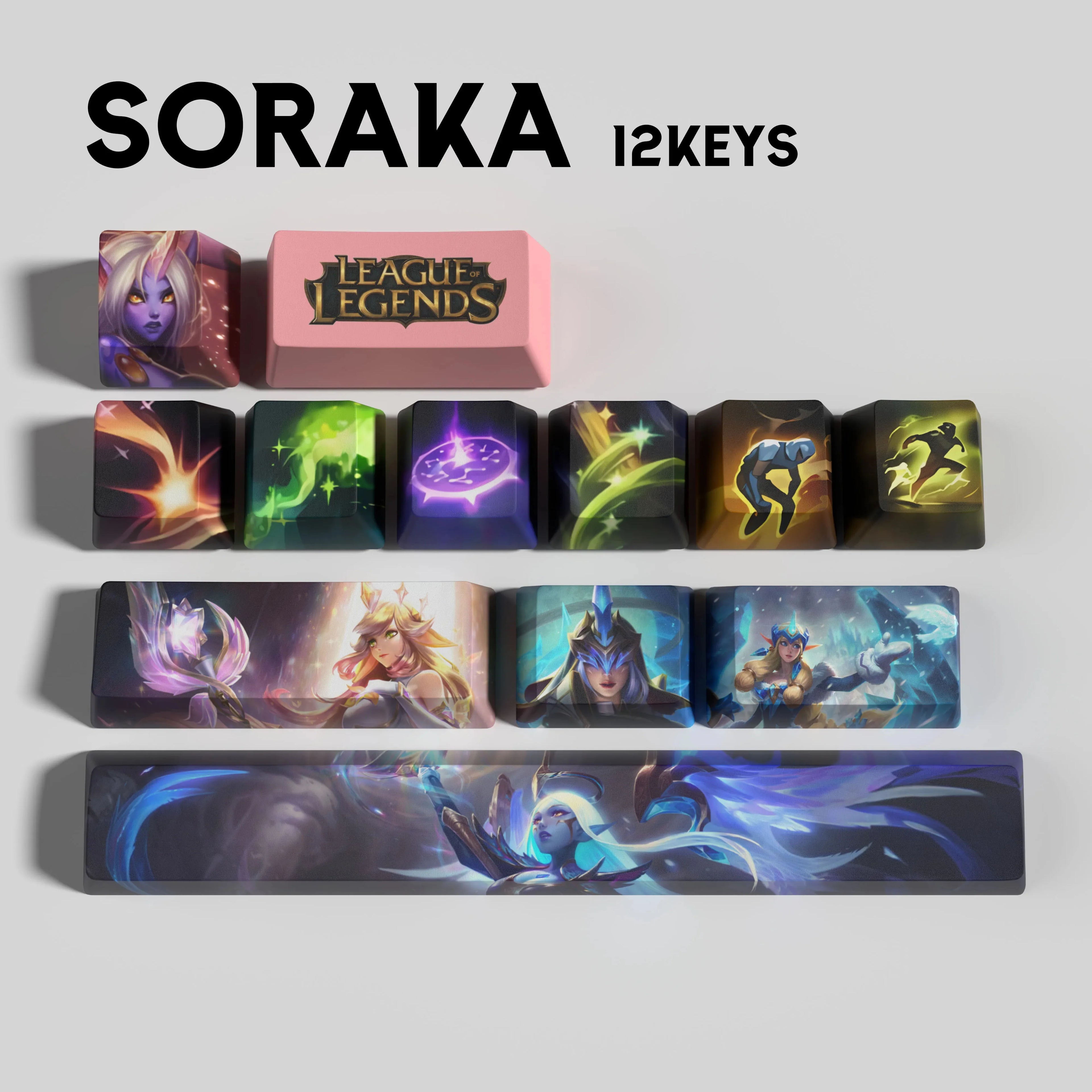 SPECIAL EDITION LEAGUE OF LEGENDS SORAKA 12 KEYCAPS