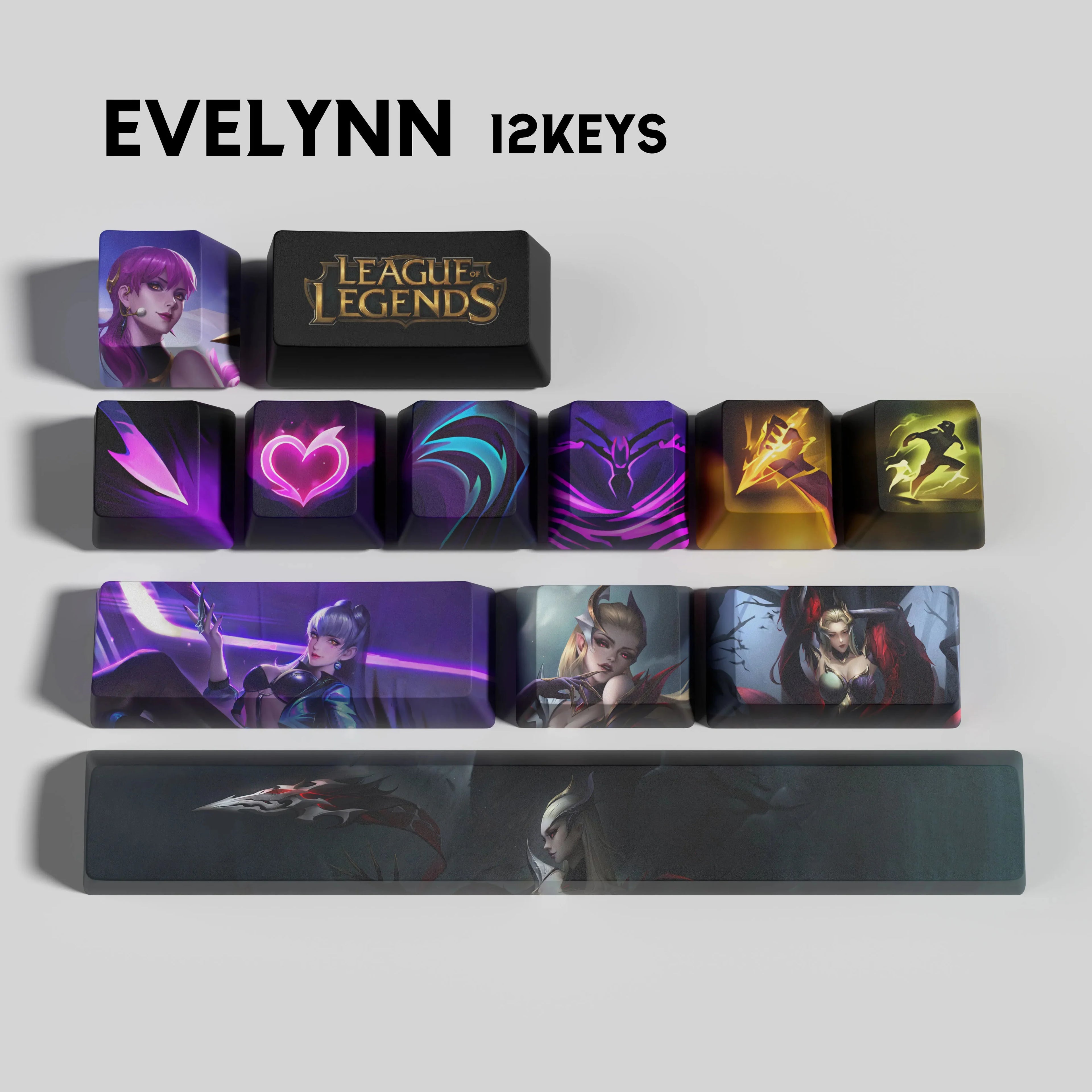 SPECIAL EDITION LEAGUE OF LEGENDS EVELYNN 12 KEYCAPS