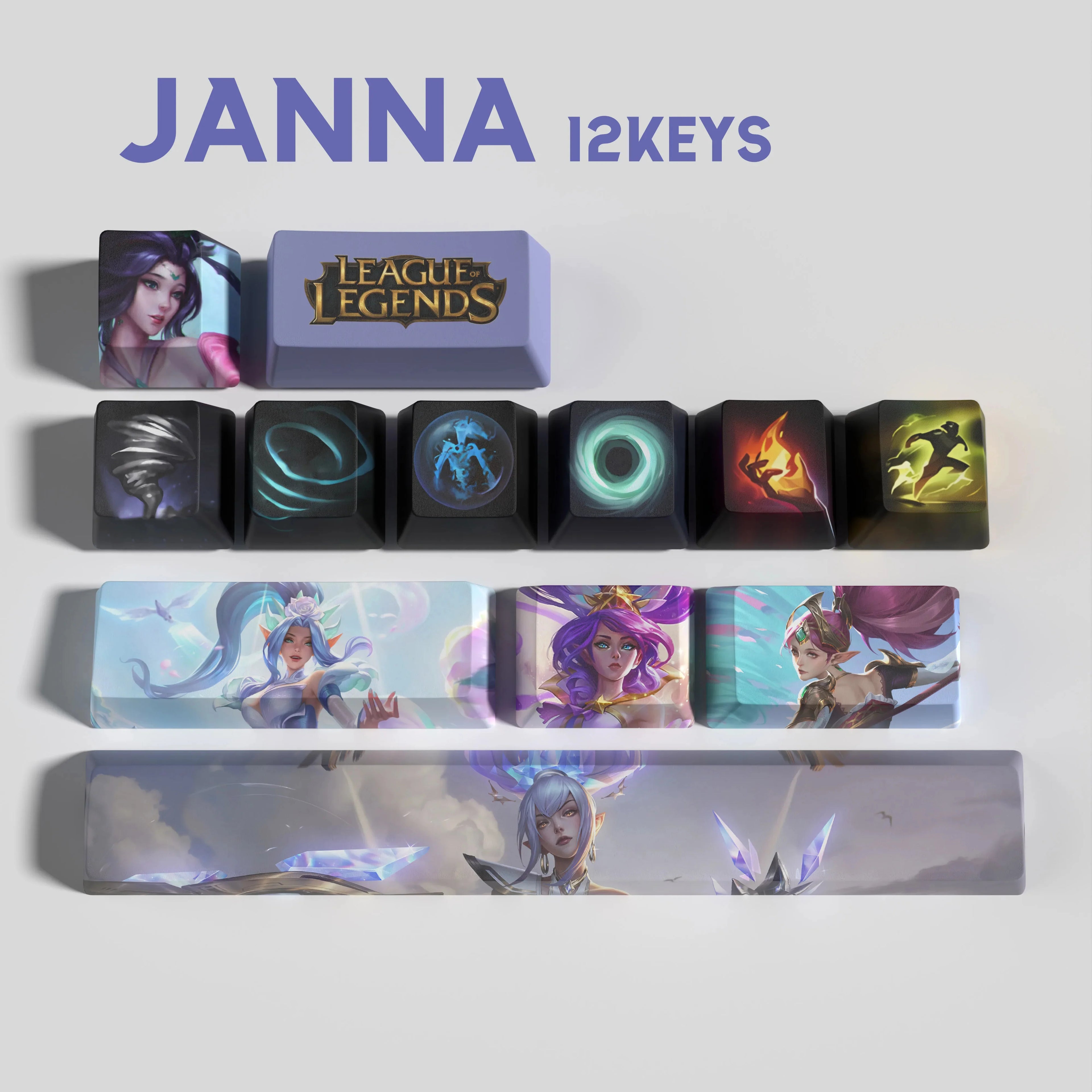SPECIAL EDITION LEAGUE OF LEGENDS JANNA 12 KEYCAPS