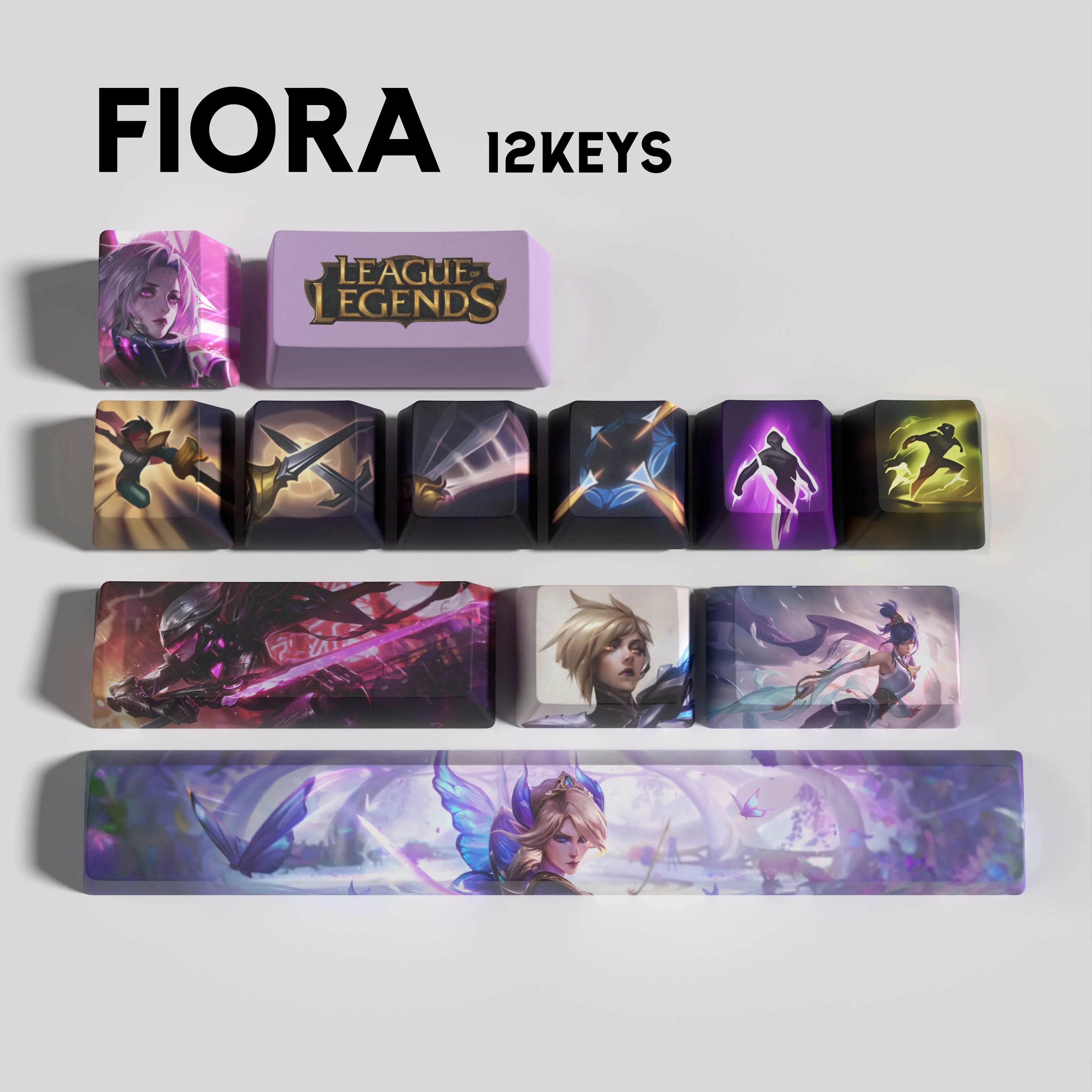 SPECIAL EDITION LEAGUE OF LEGENDS FIORA 12 KEYCAPS