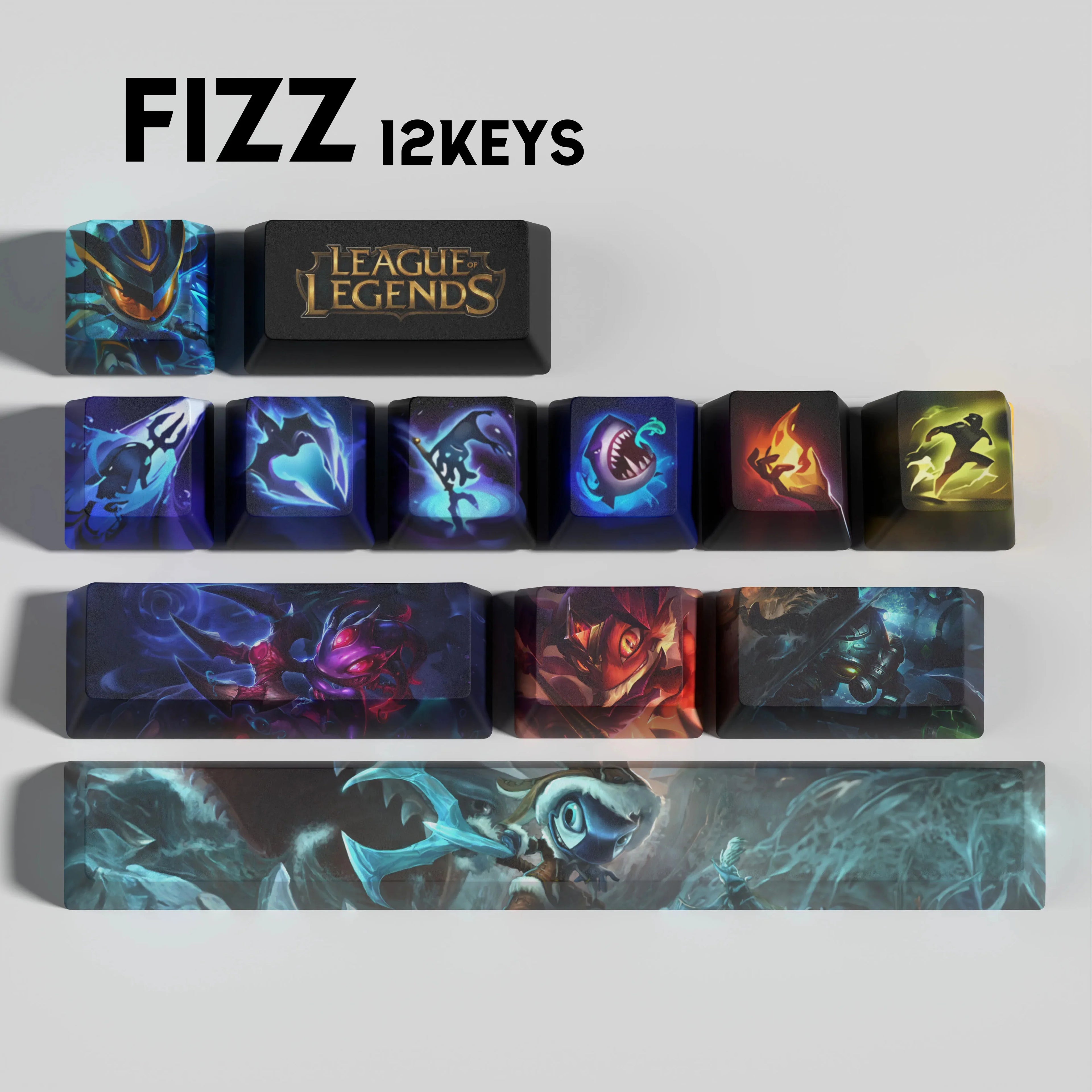 SPECIAL EDITION LEAGUE OF LEGENDS FIZZ 12 KEYCAPS