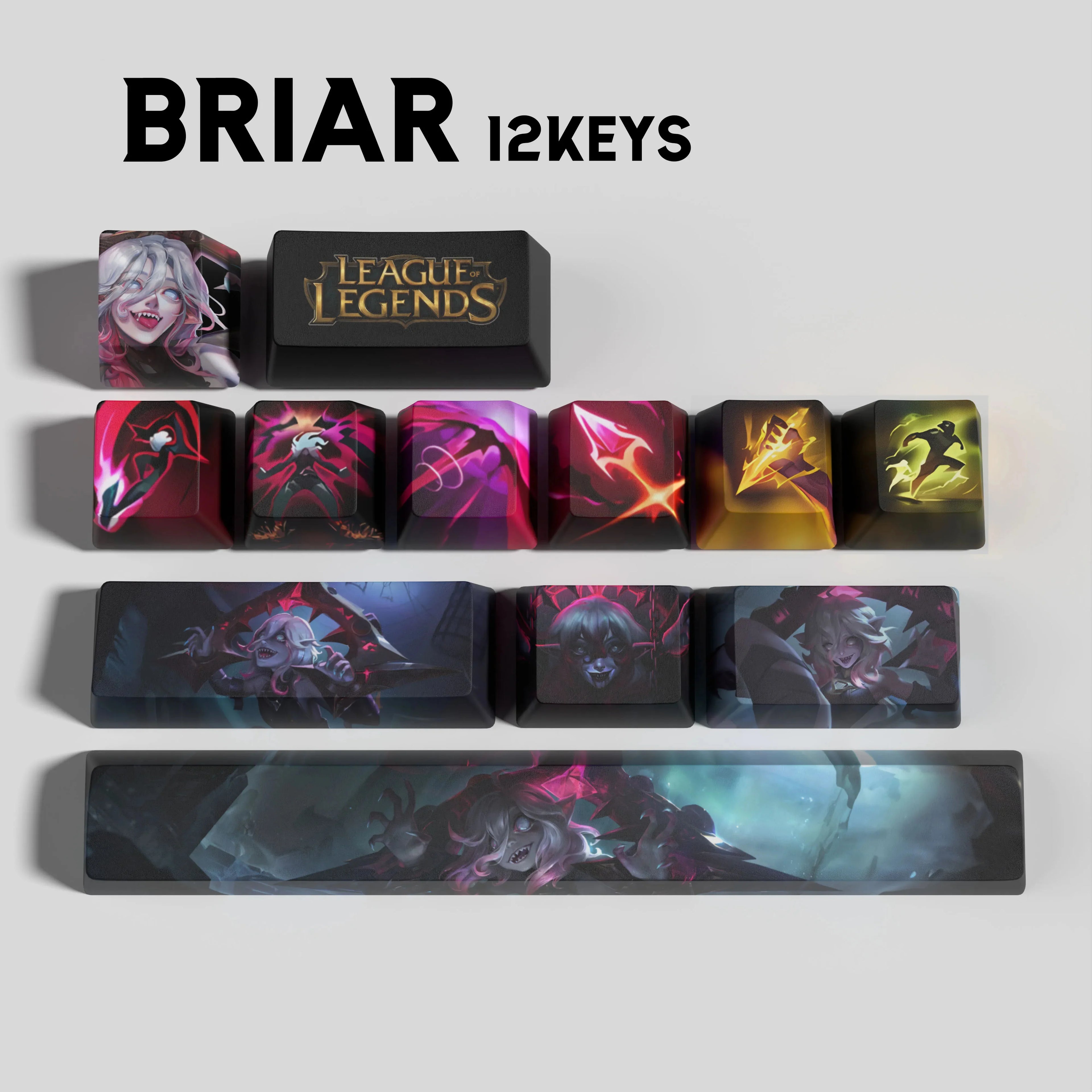 SPECIAL EDITION LEAGUE OF LEGENDS BRIAR 12 KEYCAPS