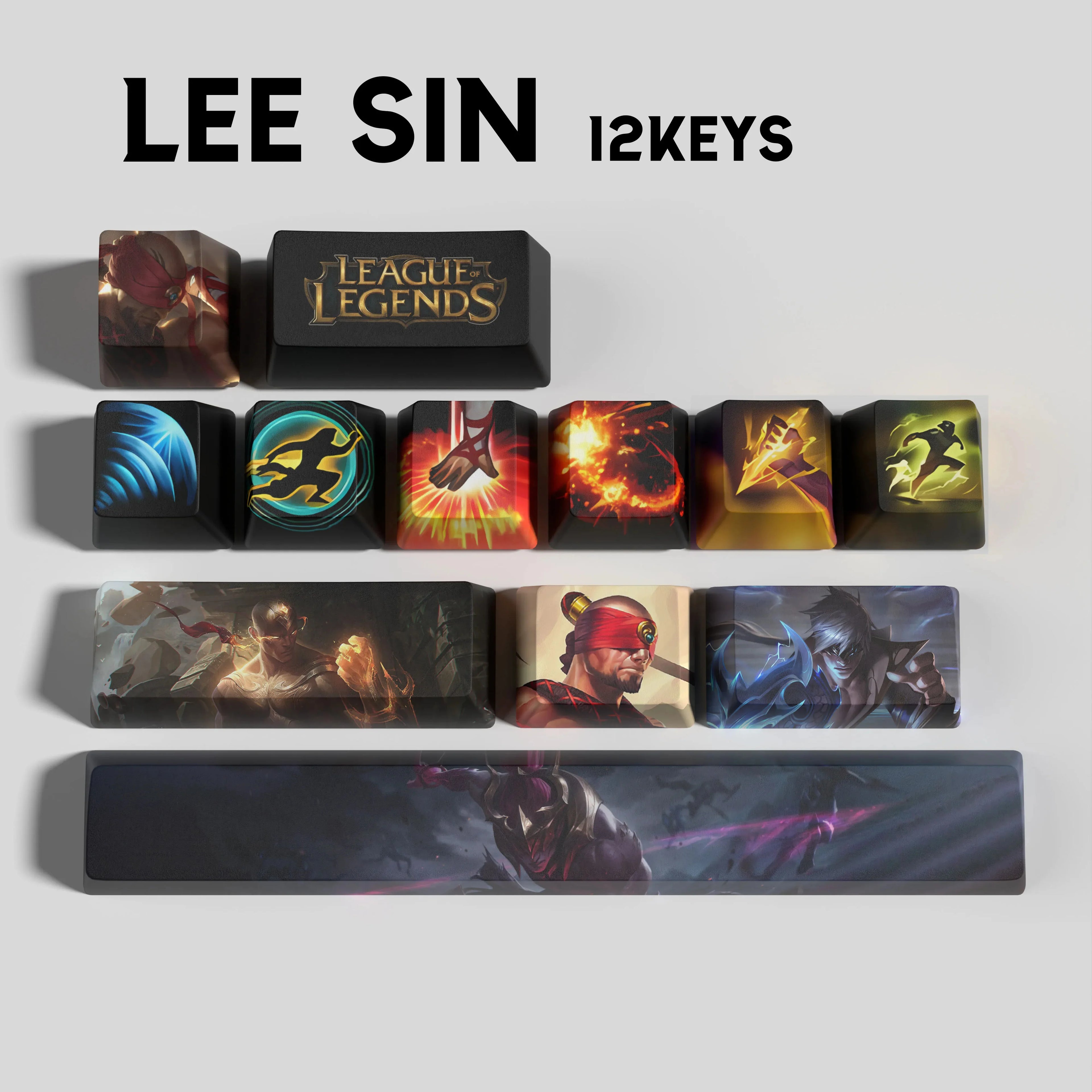 SPECIAL EDITION LEAGUE OF LEGENDS LEE SIN 12 KEYCAPS