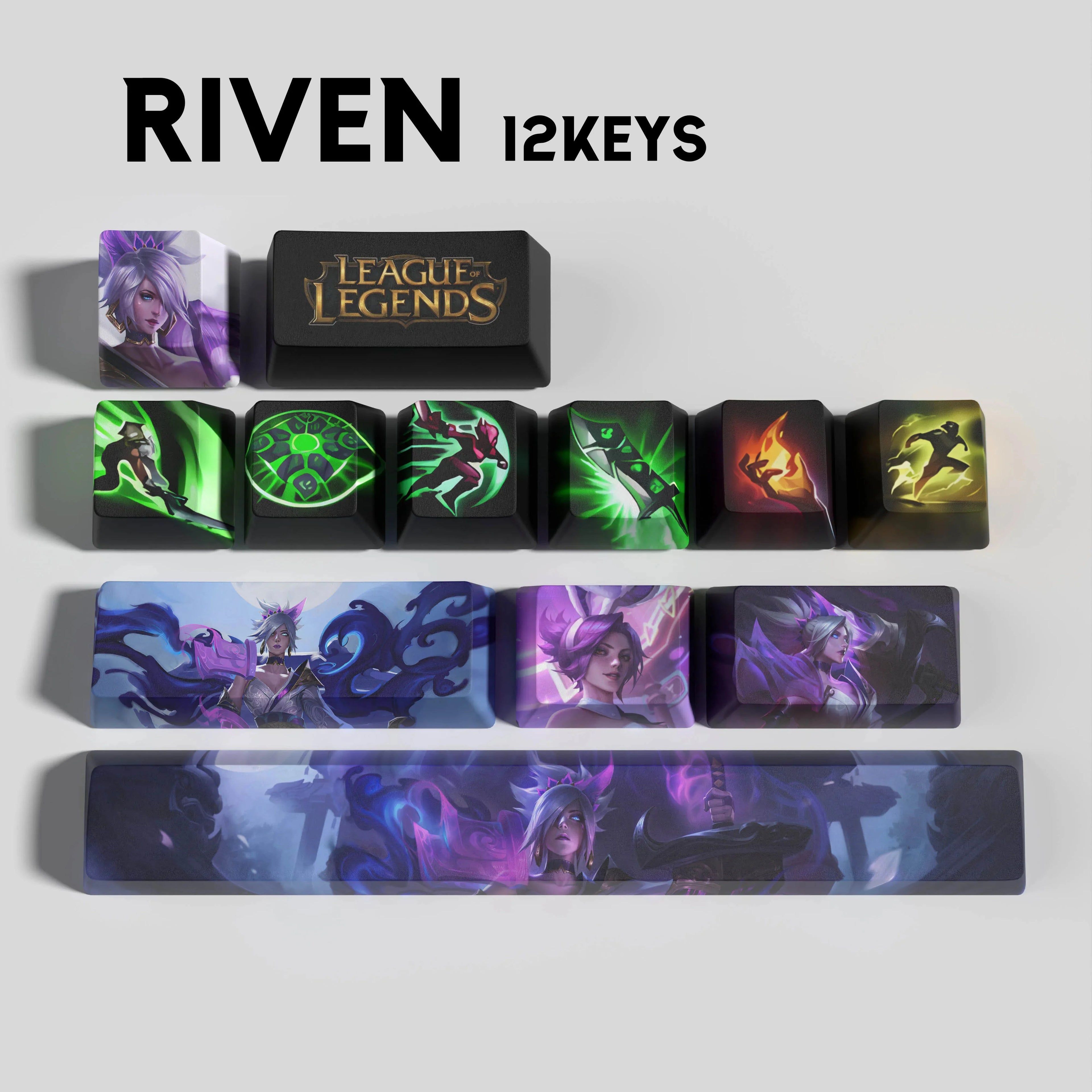 SPECIAL EDITION LEAGUE OF LEGENDS RIVEN 12 KEYCAPS