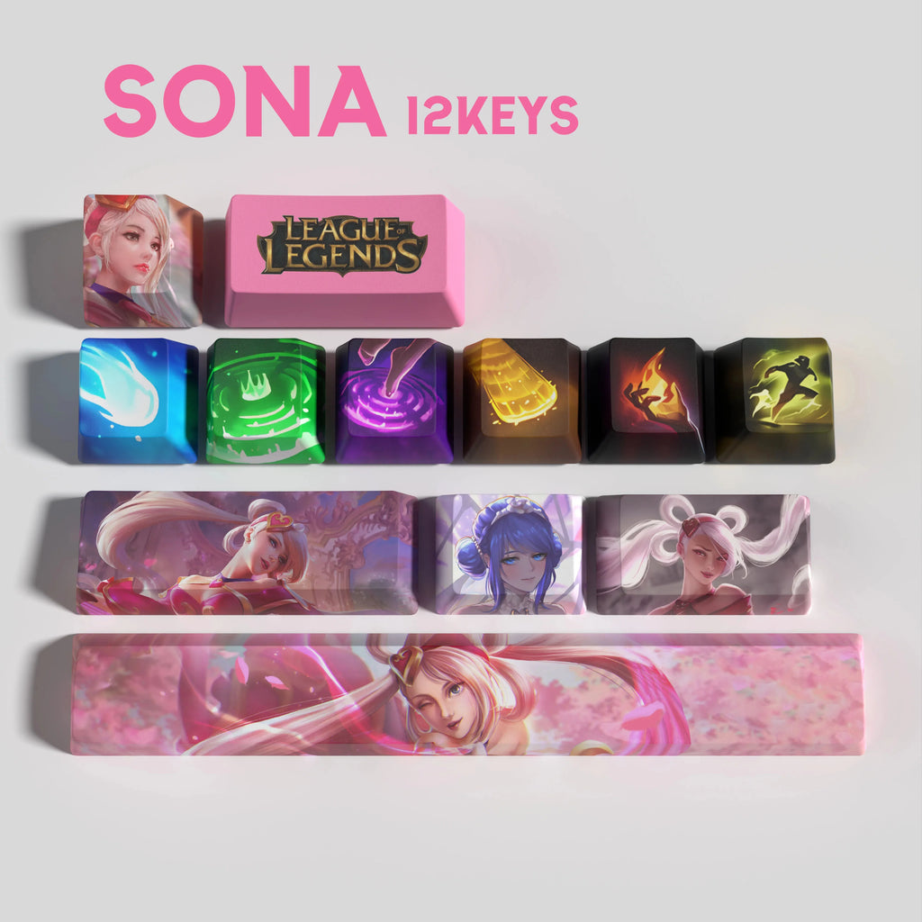 SPECIAL EDITION LEAGUE OF LEGENDS SONA 12 KEYCAPS